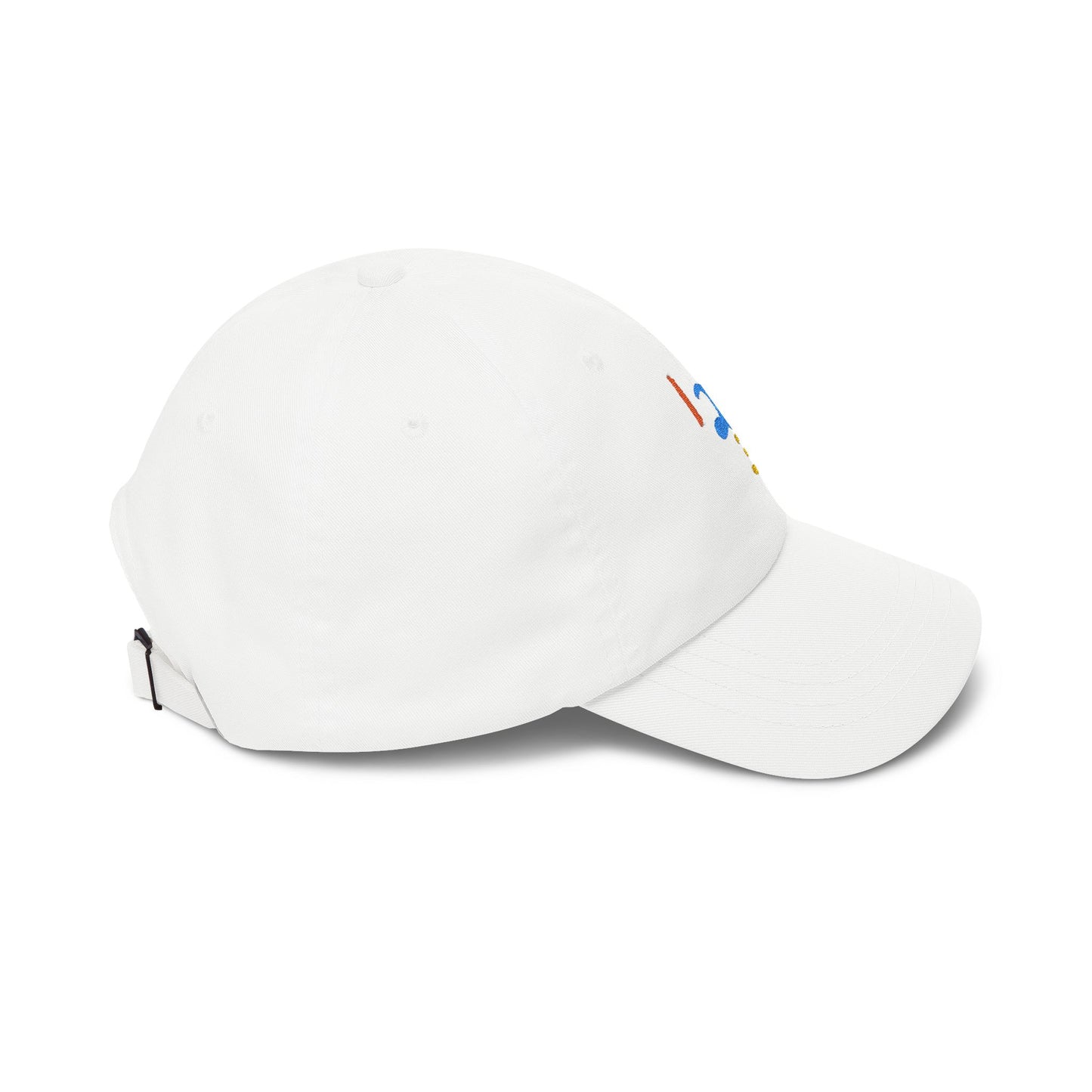 1 2 3 Embroidered Dad Cap — Minimal Colorful Step Design