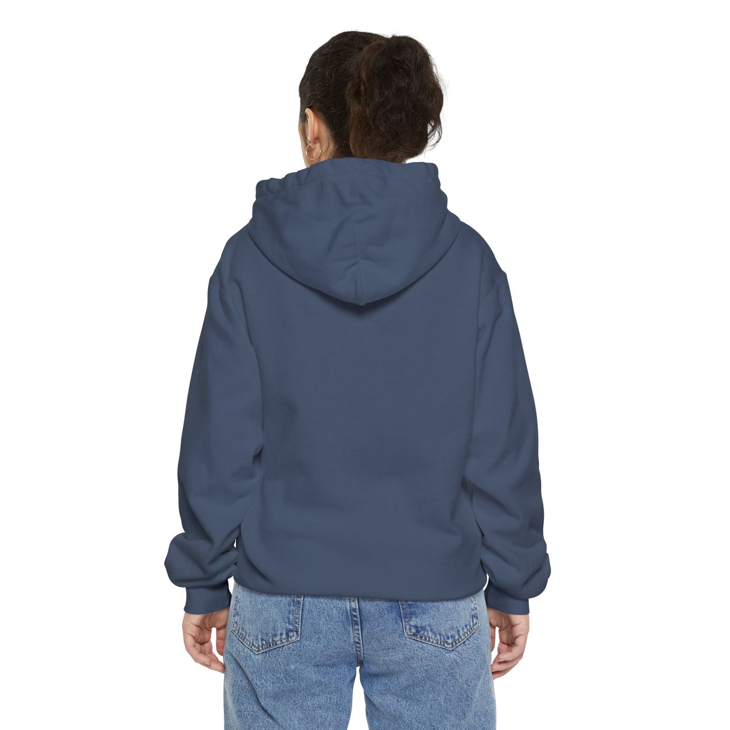 Hoodie — Playful Two-Flower Face Graphic (Red & Yellow)