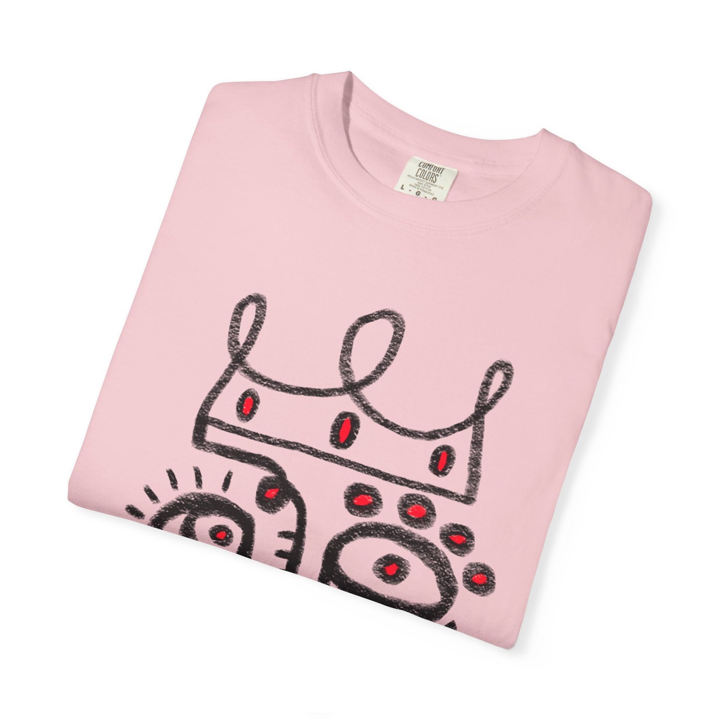 Abstract Crown Face T-Shirt — Hand-Drawn Street Art Graphic
