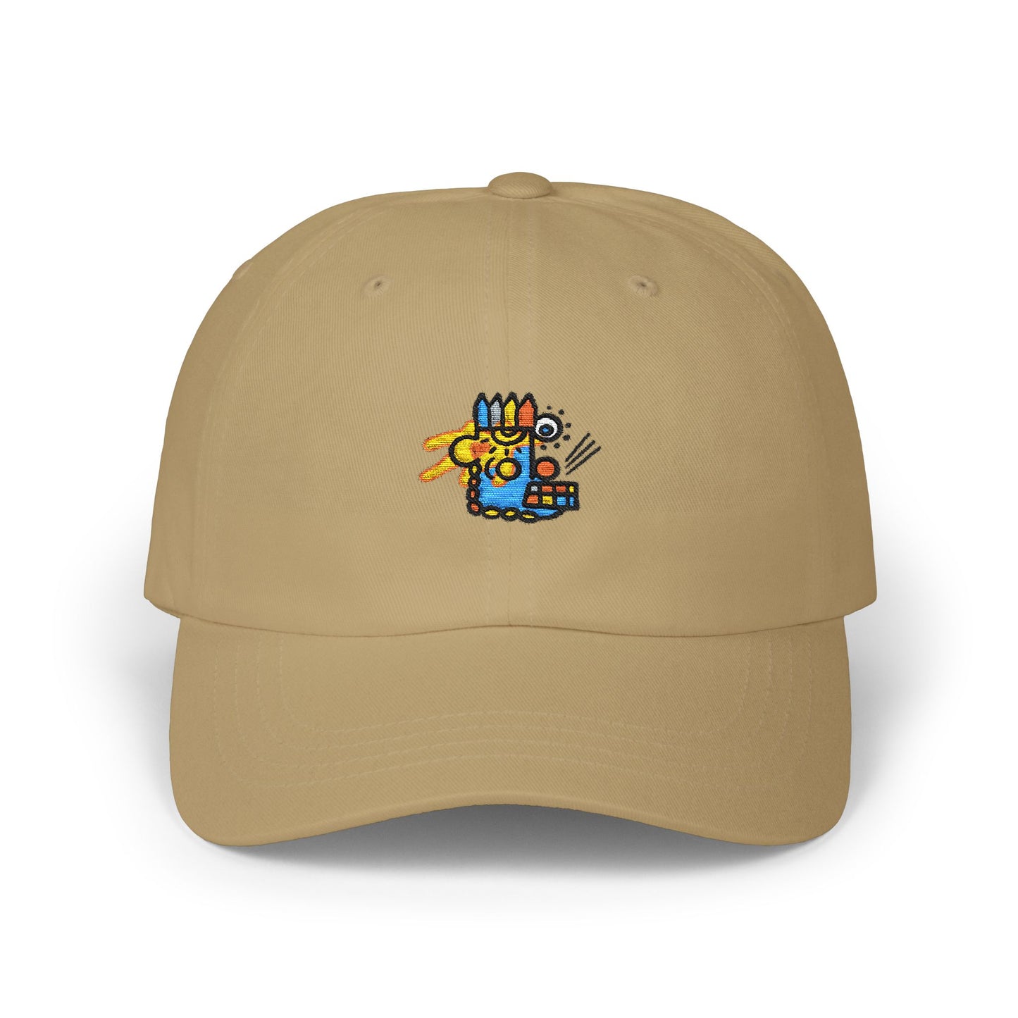Dad Cap with Colorful Cartoon Skate Bunny Embroidery – Casual Baseball Hat for Kids & Teens