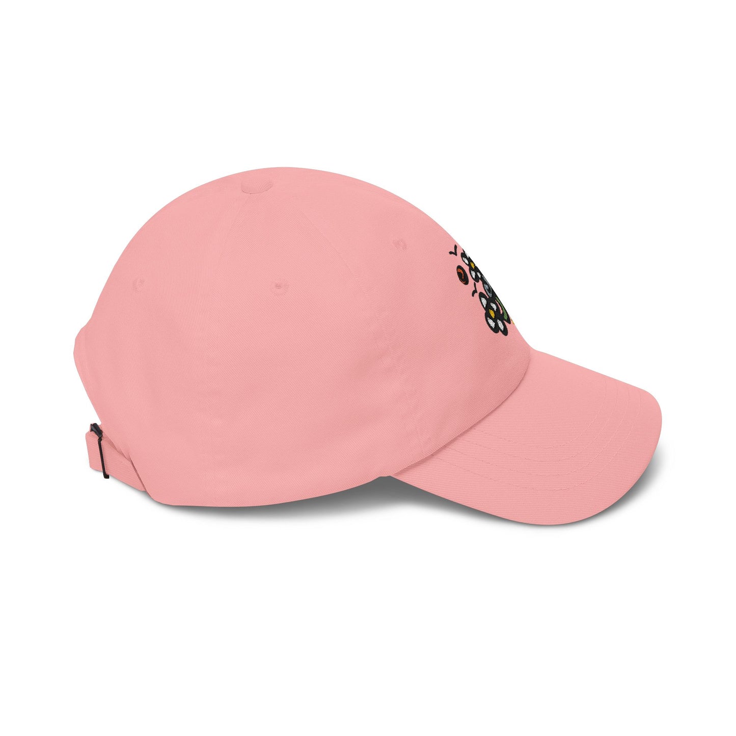 Doodle Daisy Dad Cap — Embroidered Floral Cap