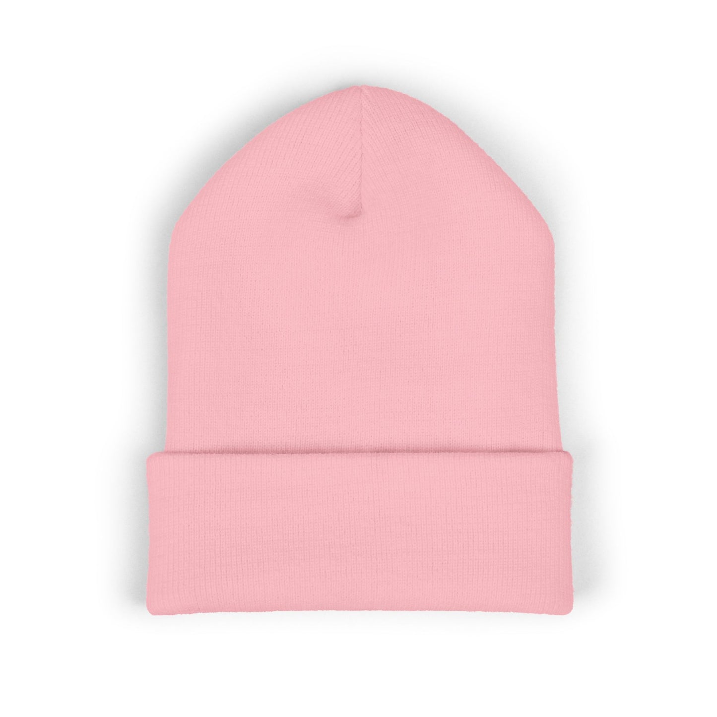 Embroidered Little Sausage Cuffed Beanie — Cute Minimalist Knit Hat