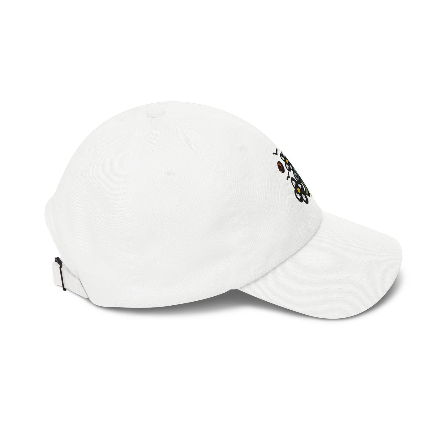 Doodle Daisy Dad Cap — Embroidered Floral Cap
