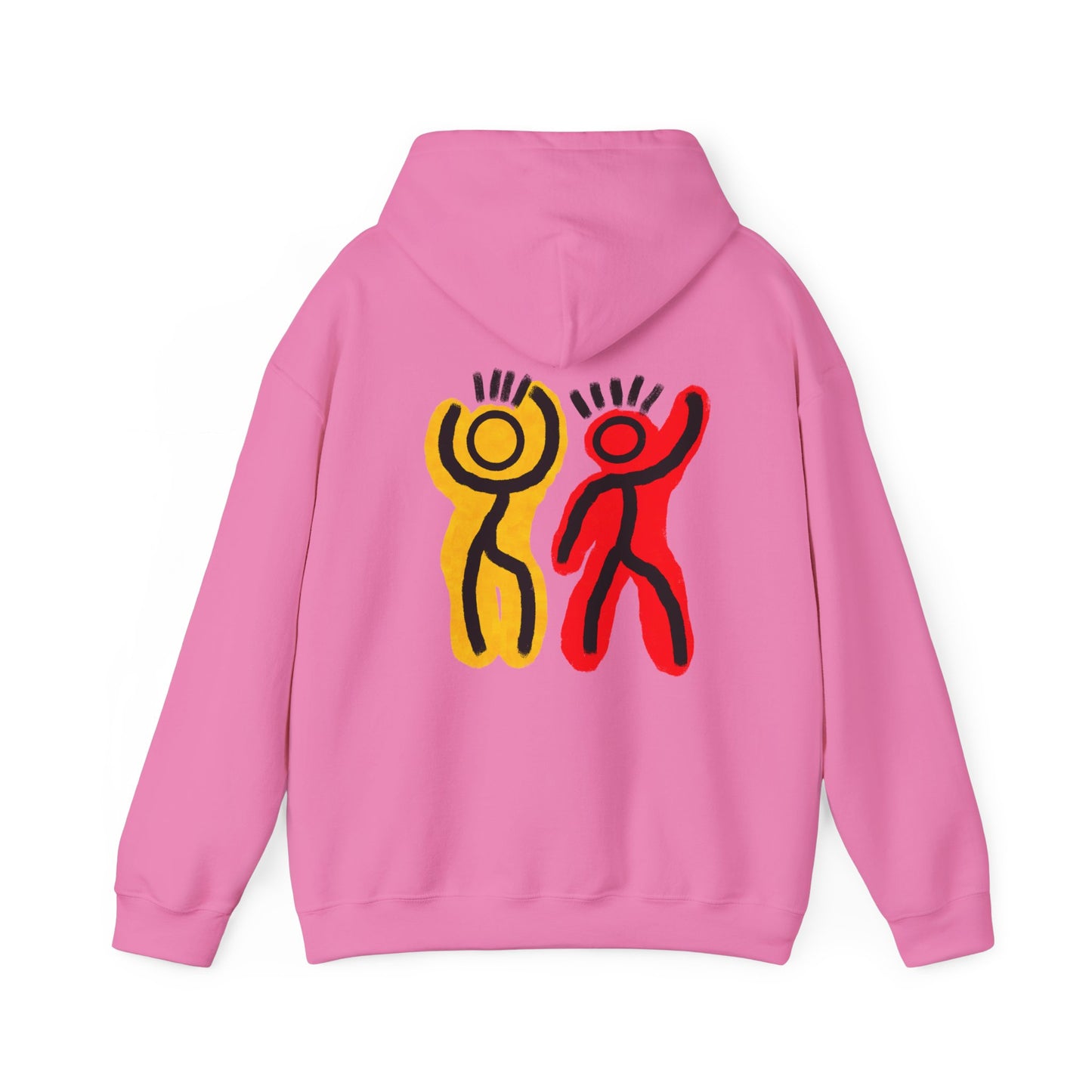 Keith Haring Style Dancing Figures Hoodie