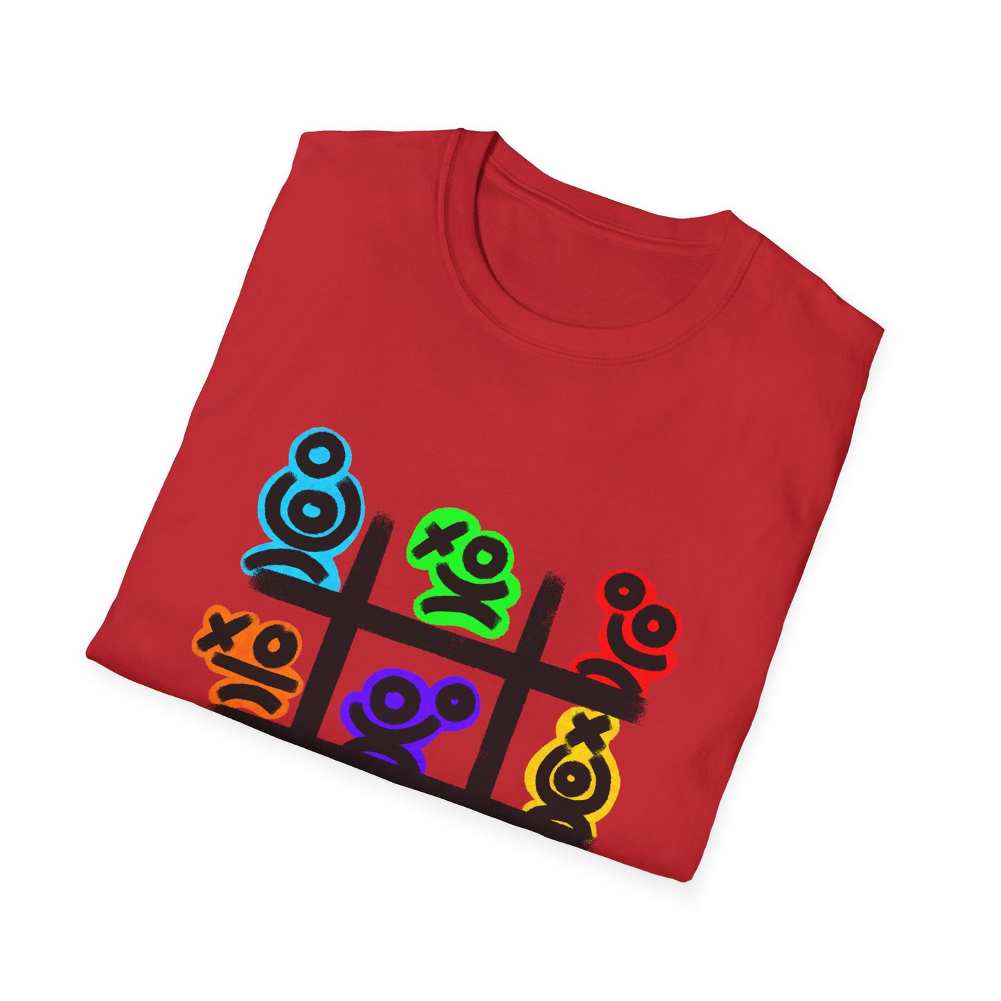 Tic-Tac-Toe Neon Symbols T-Shirt
