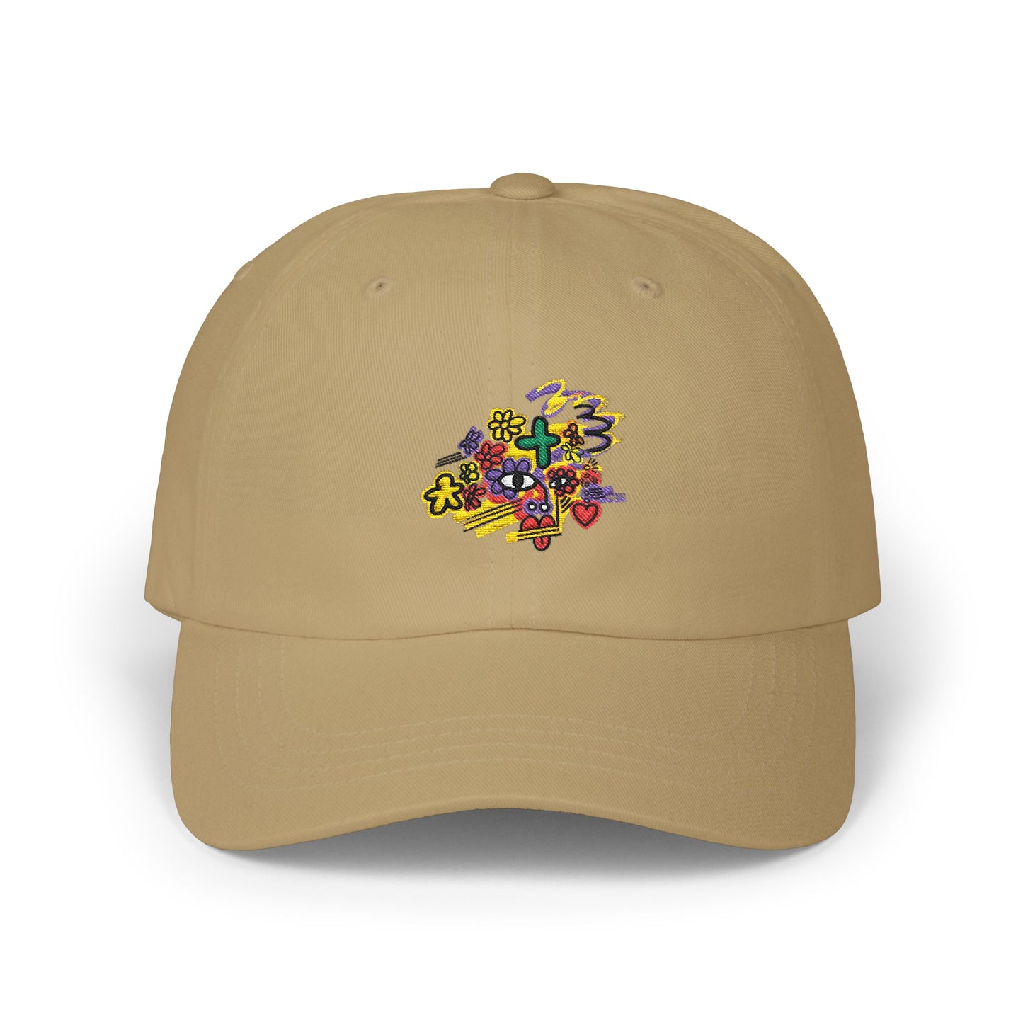 “Flower boi” Dad Cap — Colorful Floral Puzzle Embroidered Baseball Hat