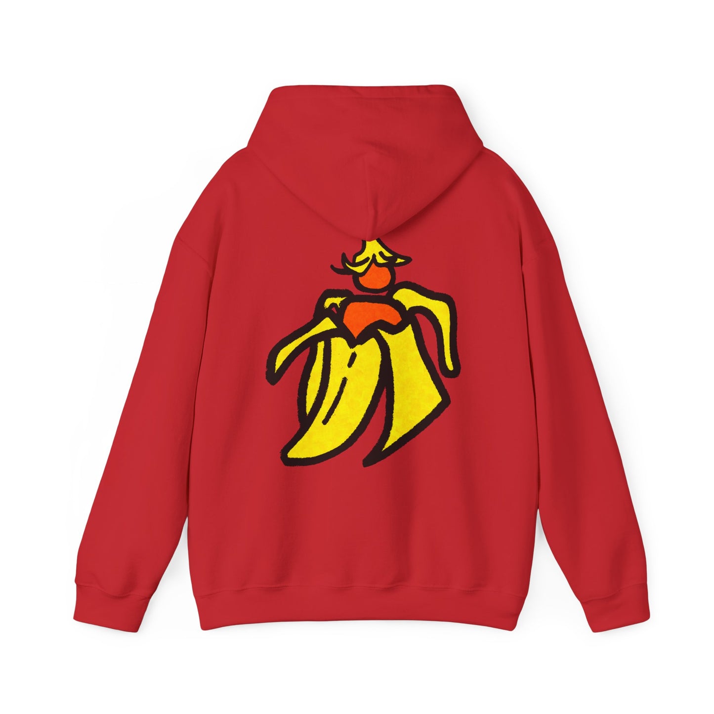 Banana Peel Graphic Hoodie — Playful Retro Fruit Illustration Sweatshirt