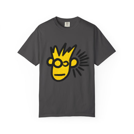 Abstract Yellow Monkey Graphic T-Shirt — Playful Streetwear Tee