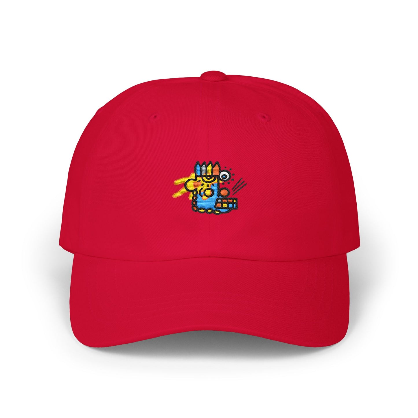 Dad Cap with Colorful Cartoon Skate Bunny Embroidery – Casual Baseball Hat for Kids & Teens