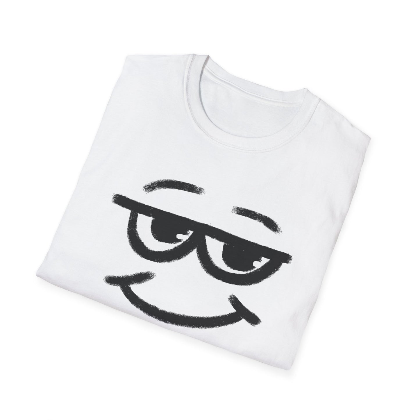 Smirking Sunglasses Face T-Shirt — Cool Minimal Graphic Tee