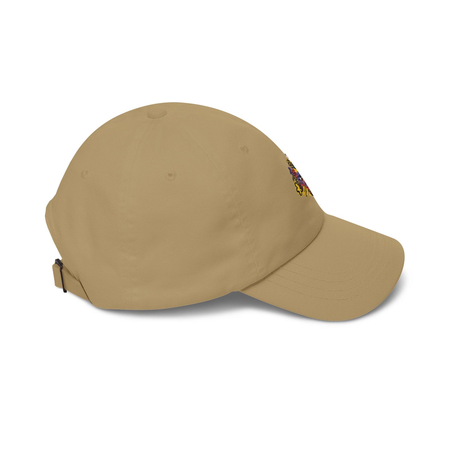 “Flower boi” Dad Cap — Colorful Floral Puzzle Embroidered Baseball Hat