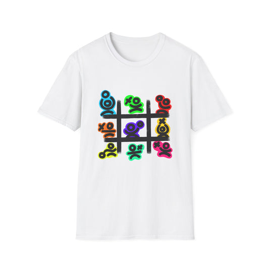 Tic-Tac-Toe Neon Symbols T-Shirt