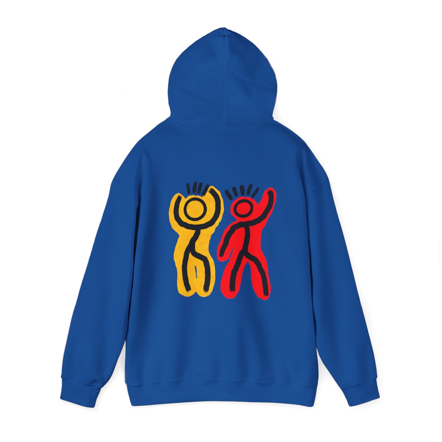 Keith Haring Style Dancing Figures Hoodie