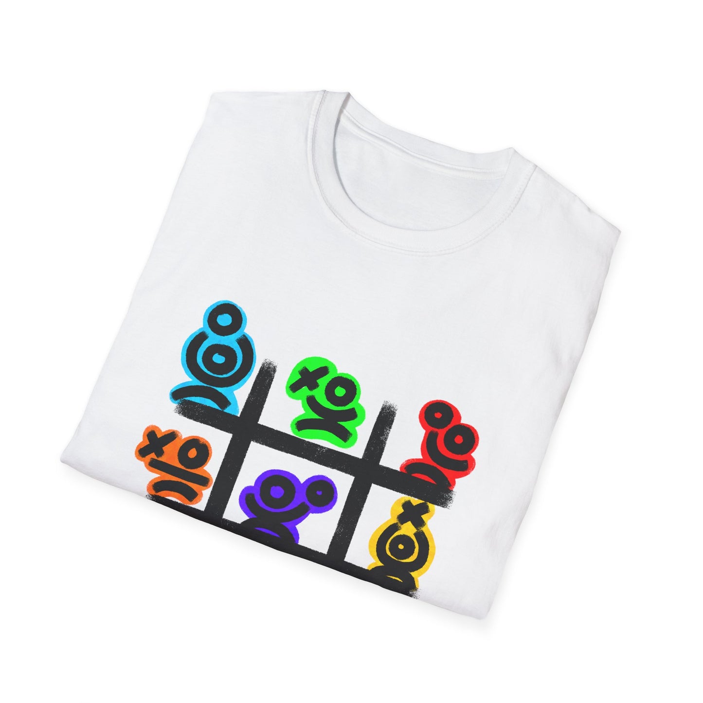 Tic-Tac-Toe Neon Symbols T-Shirt