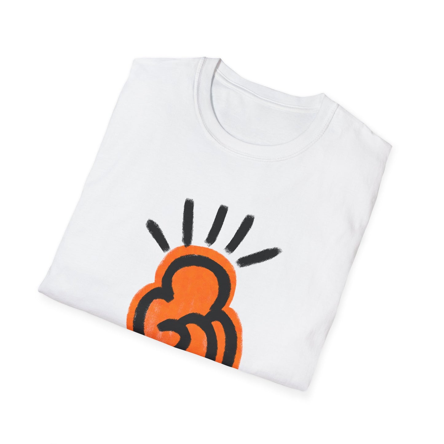 Abstract Orange Knotted Heart T-Shirt