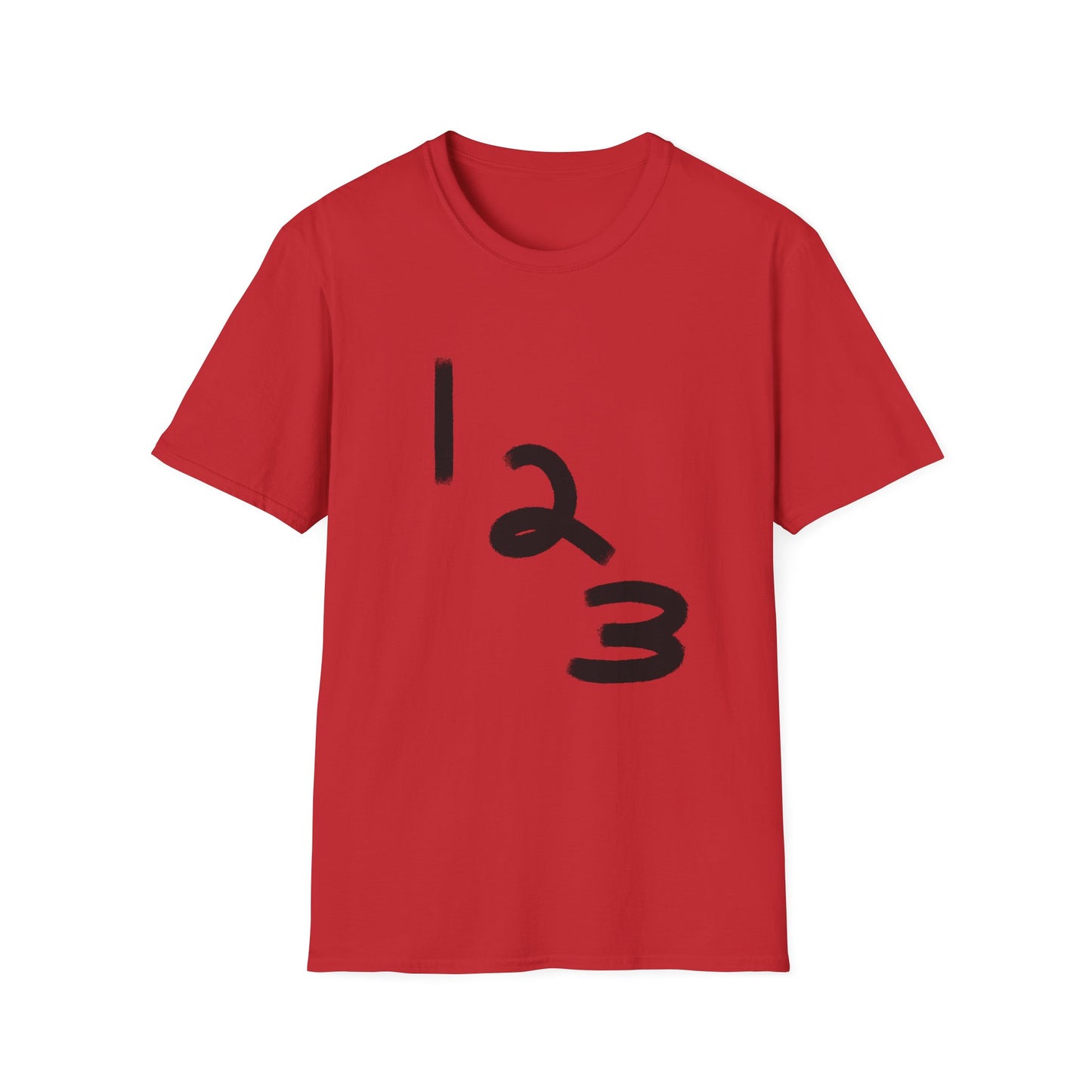 1 2 3 Minimalist Tee — Number Graphic Casual T-Shirt