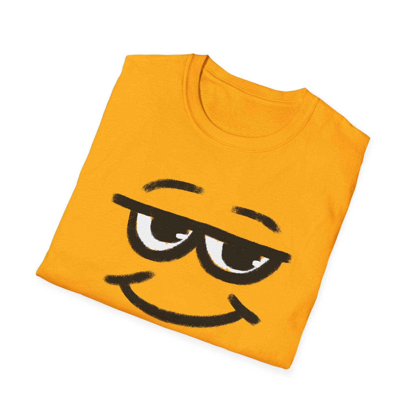 Smirking Sunglasses Face T-Shirt — Cool Minimal Graphic Tee