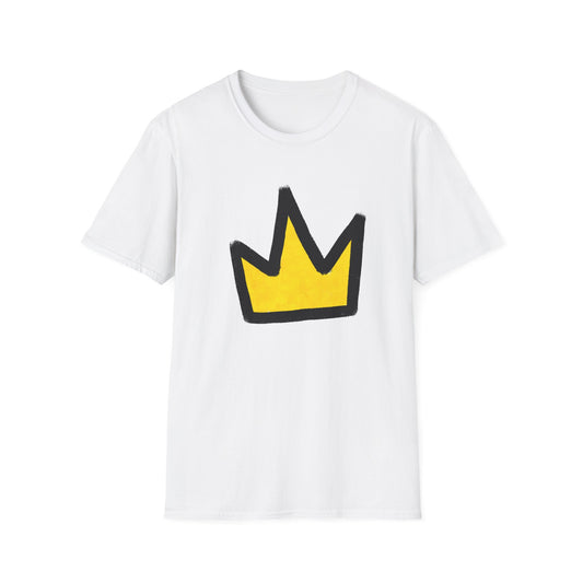 Crown Sketch T-Shirt — Yellow Hand-Drawn Crown Graphic