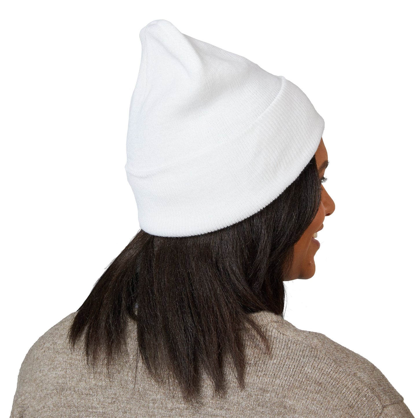 Embroidered Little Sausage Cuffed Beanie — Cute Minimalist Knit Hat