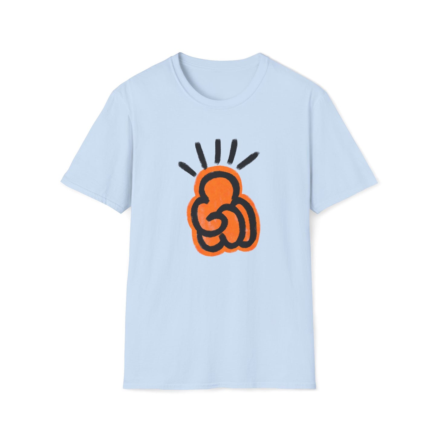 Abstract Orange Knotted Heart T-Shirt