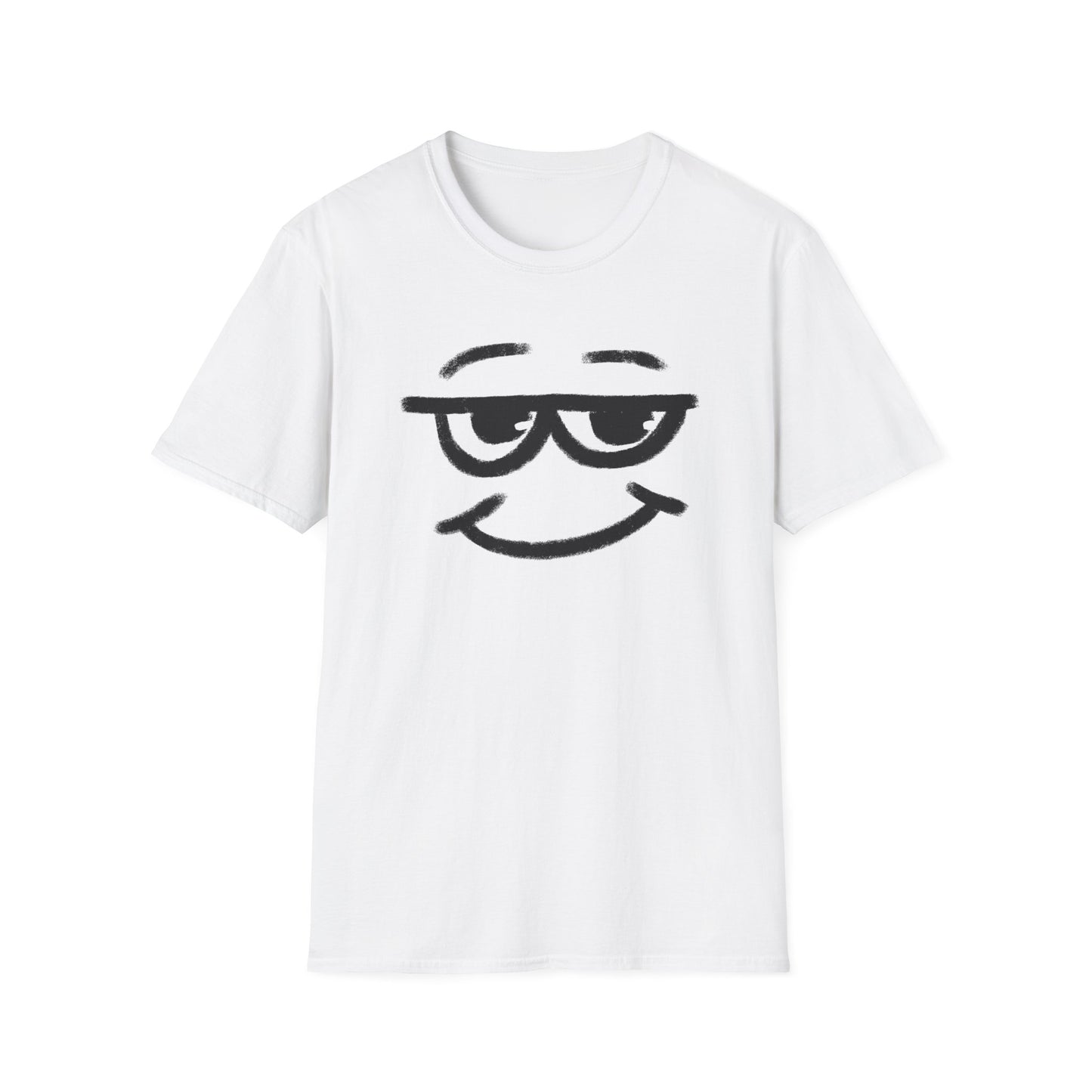 Smirking Sunglasses Face T-Shirt — Cool Minimal Graphic Tee
