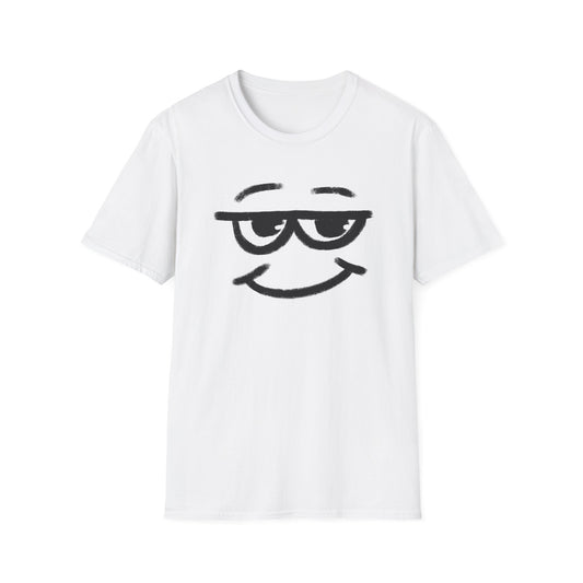 Smirking Sunglasses Face T-Shirt — Cool Minimal Graphic Tee