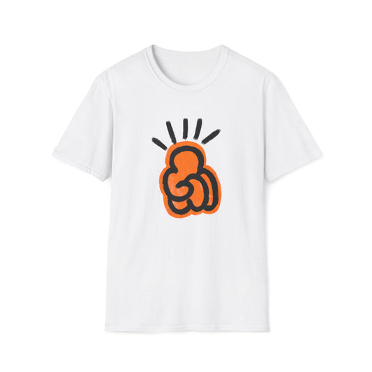 Abstract Orange Knotted Heart T-Shirt
