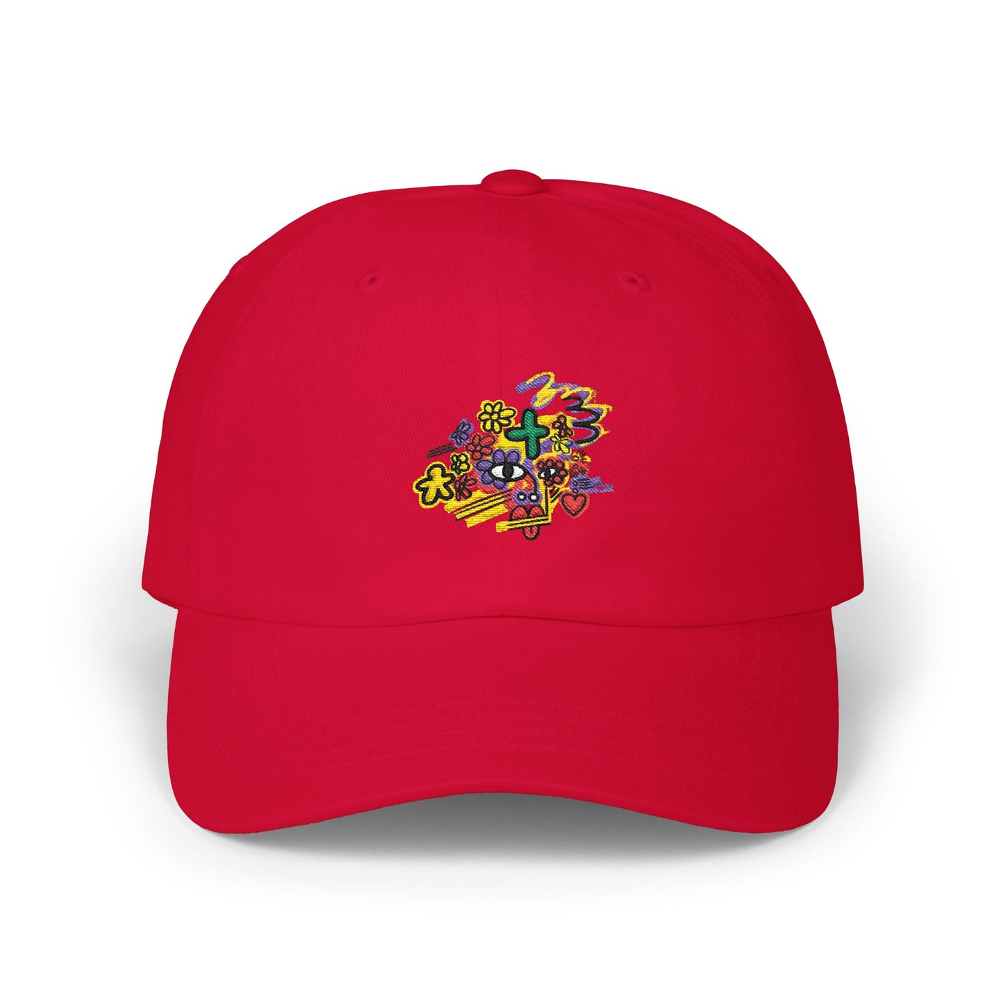 “Flower boi” Dad Cap — Colorful Floral Puzzle Embroidered Baseball Hat