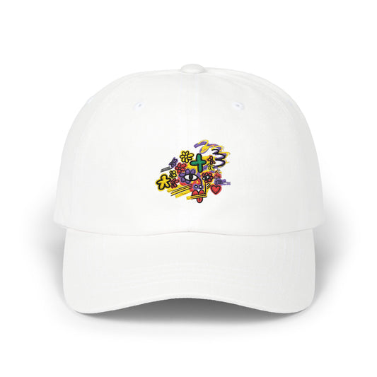 “Flower boi” Dad Cap — Colorful Floral Puzzle Embroidered Baseball Hat