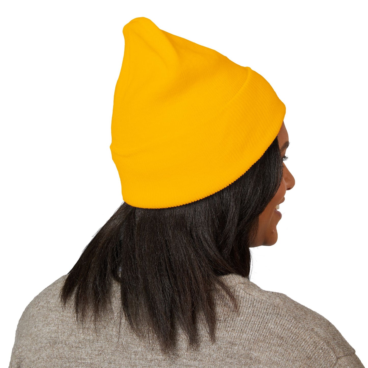 Embroidered Little Sausage Cuffed Beanie — Cute Minimalist Knit Hat
