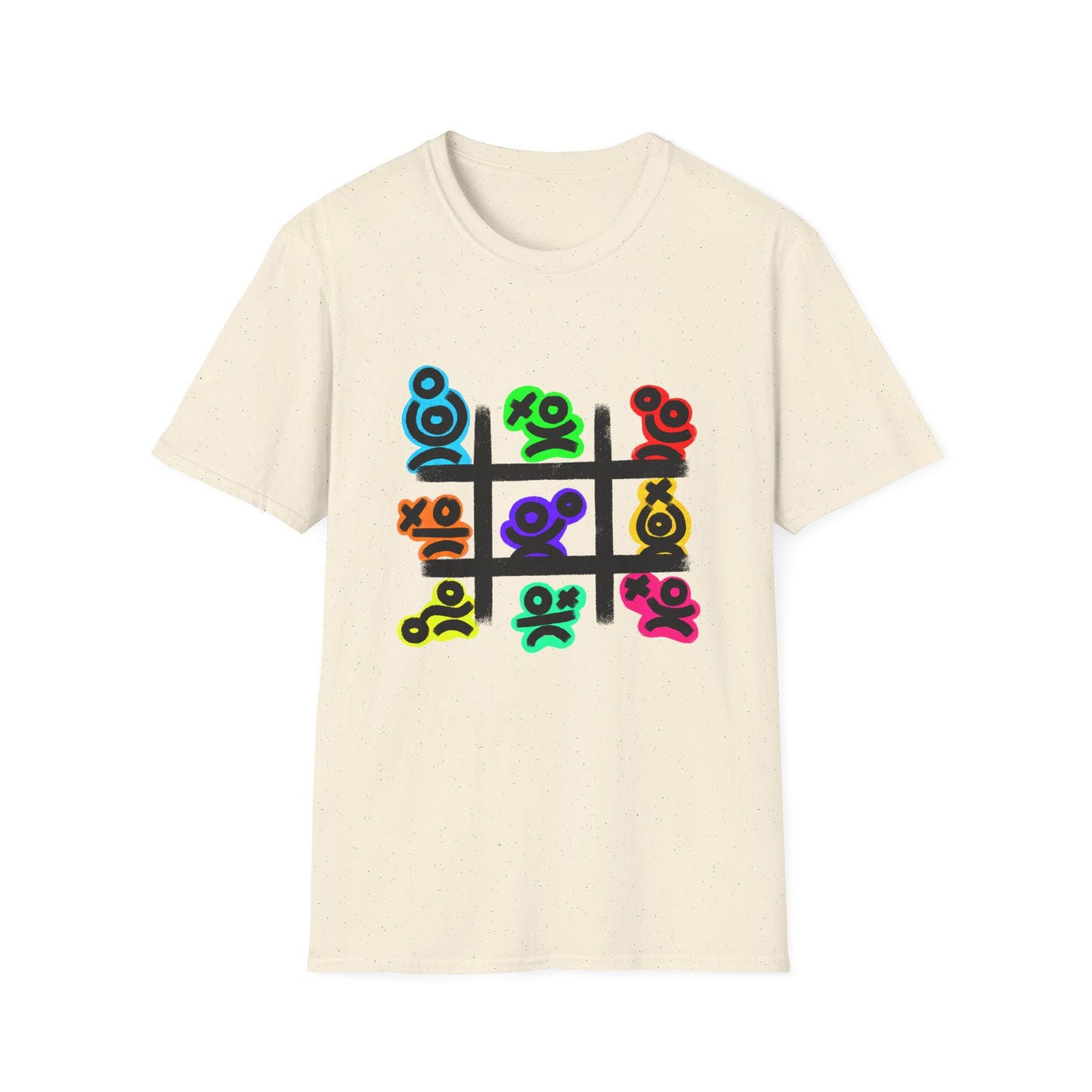 Tic-Tac-Toe Neon Symbols T-Shirt