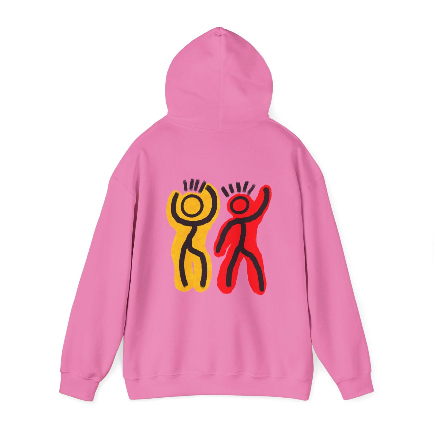 Keith Haring Style Dancing Figures Hoodie