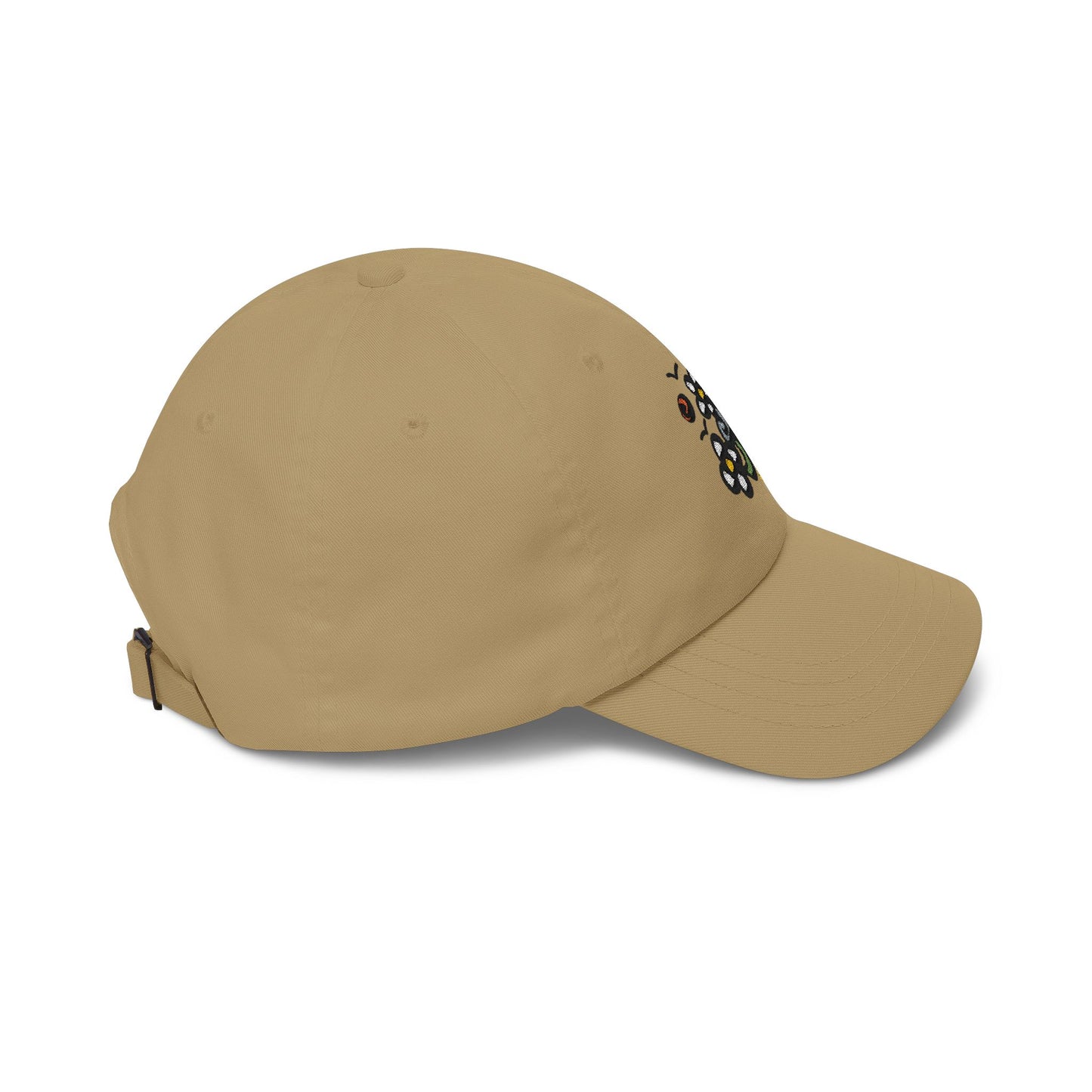 Doodle Daisy Dad Cap — Embroidered Floral Cap