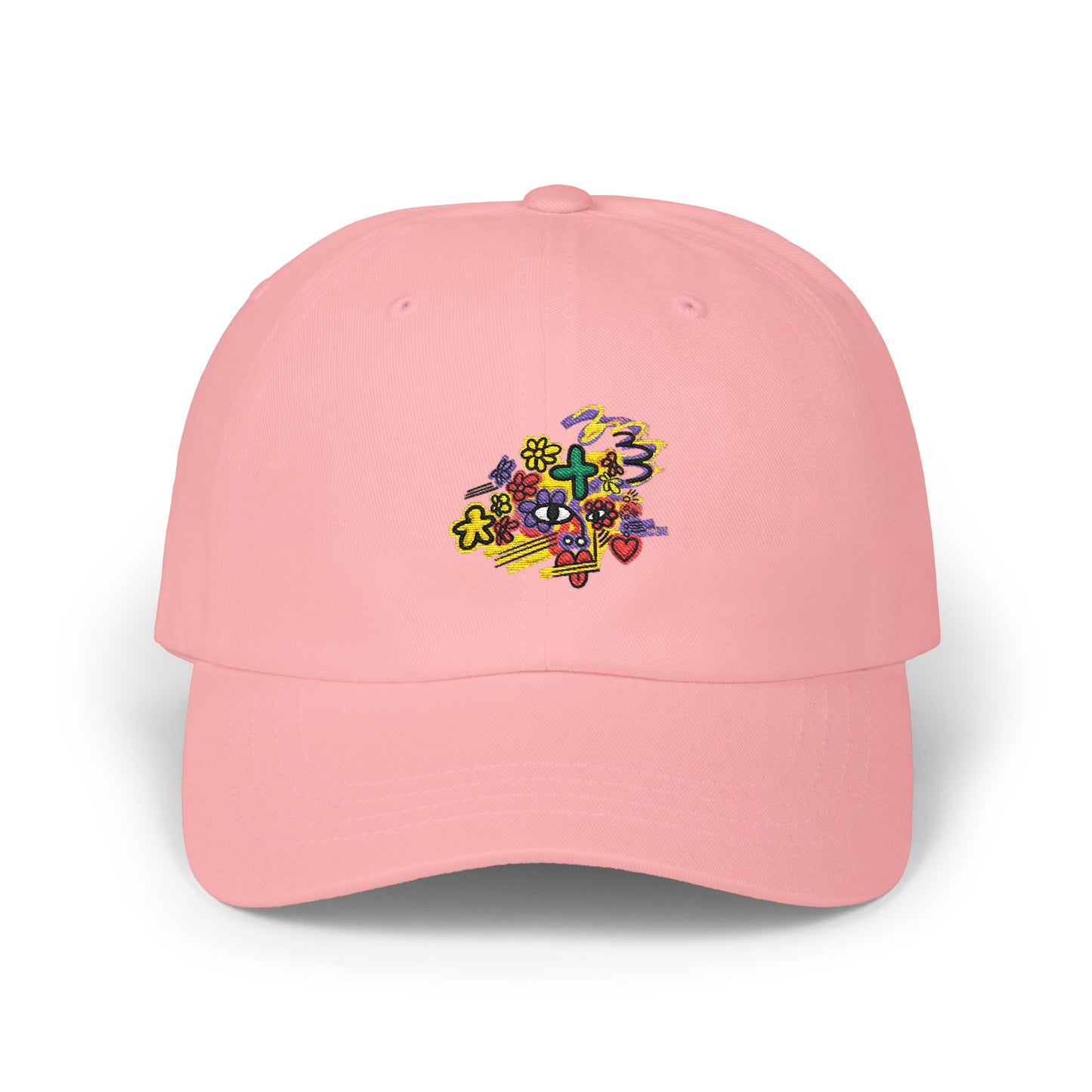 “Flower boi” Dad Cap — Colorful Floral Puzzle Embroidered Baseball Hat
