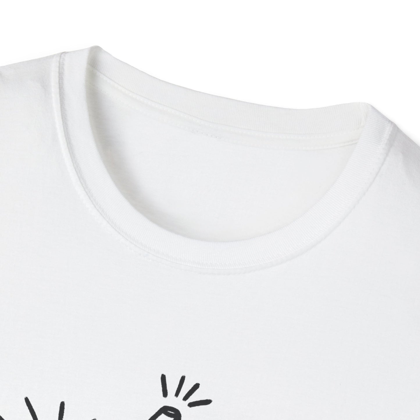 Abstract Doodle Tee — Colorful Surreal Breakfast Illustration