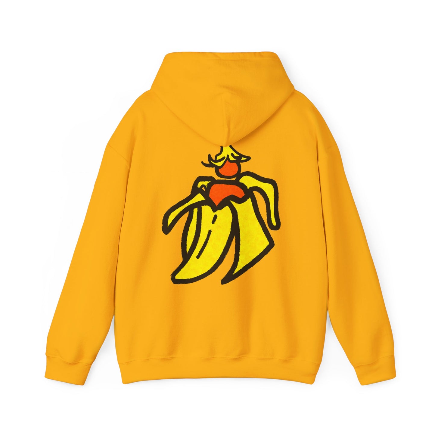 Banana Peel Graphic Hoodie — Playful Retro Fruit Illustration Sweatshirt