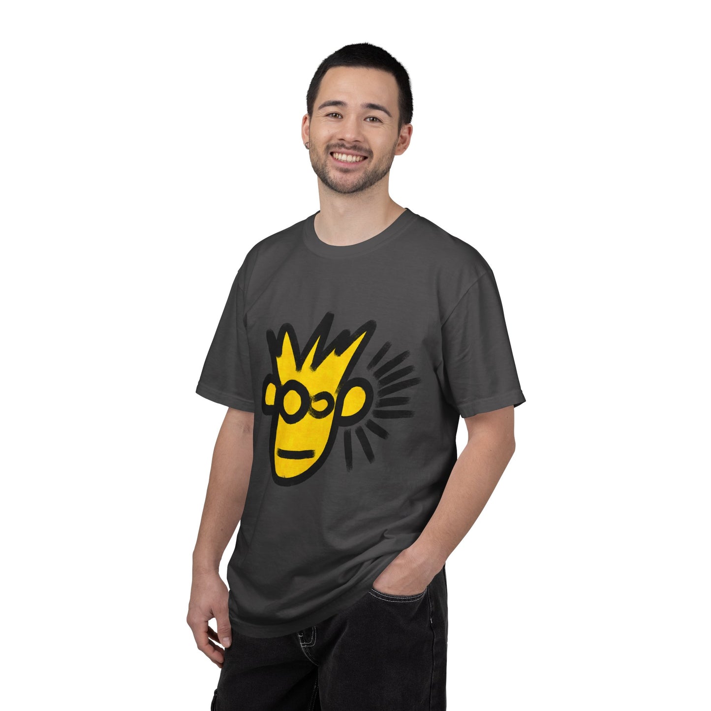 Abstract Yellow Monkey Graphic T-Shirt — Playful Streetwear Tee