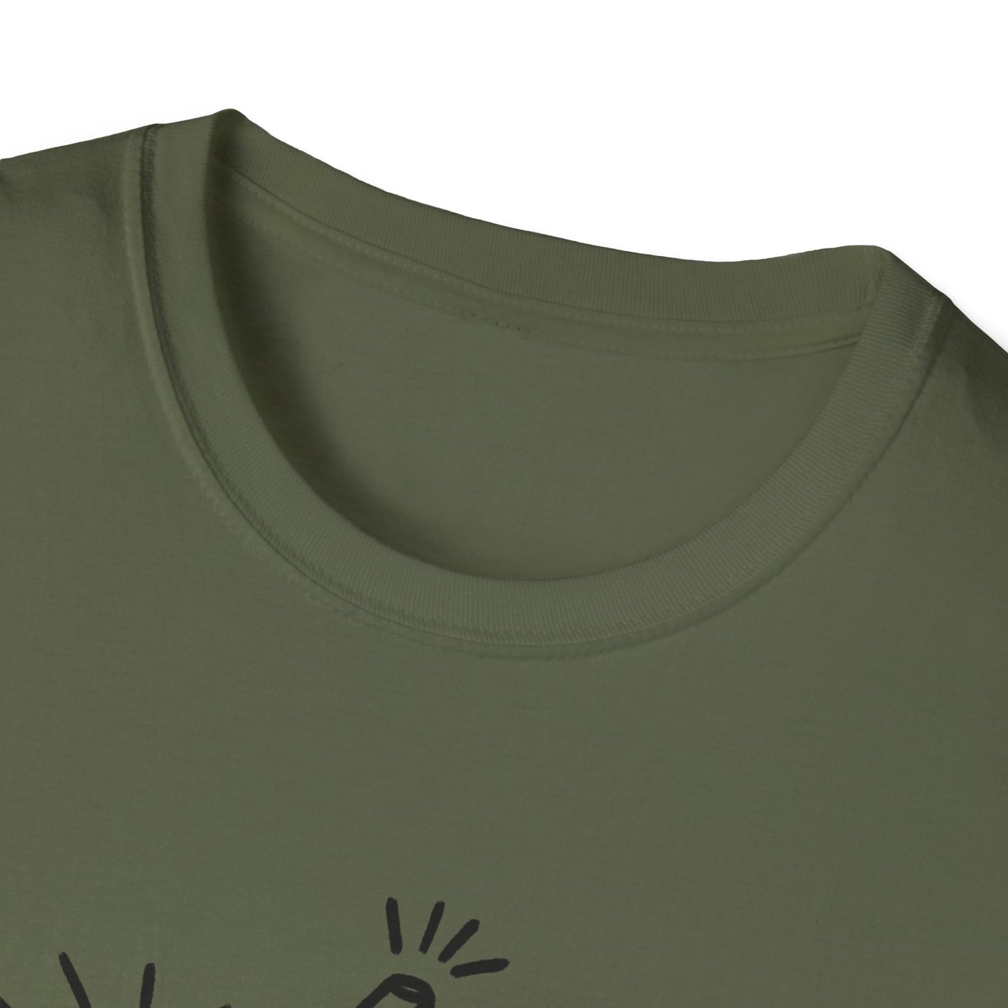 Abstract Doodle Tee — Colorful Surreal Breakfast Illustration
