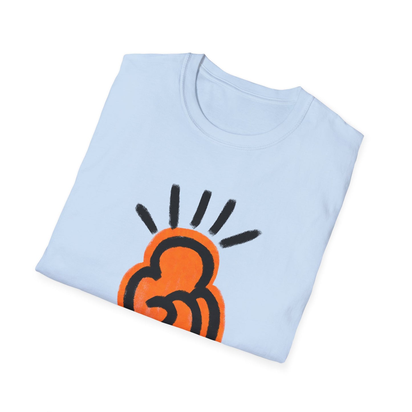 Abstract Orange Knotted Heart T-Shirt