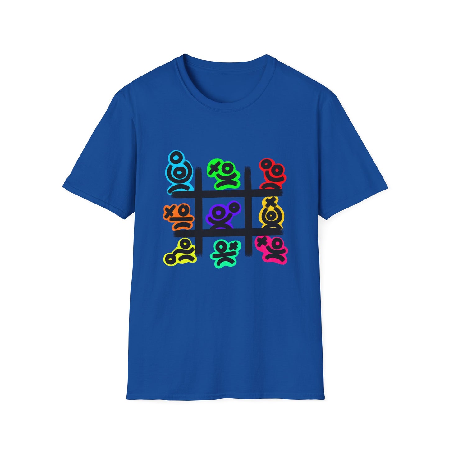 Tic-Tac-Toe Neon Symbols T-Shirt