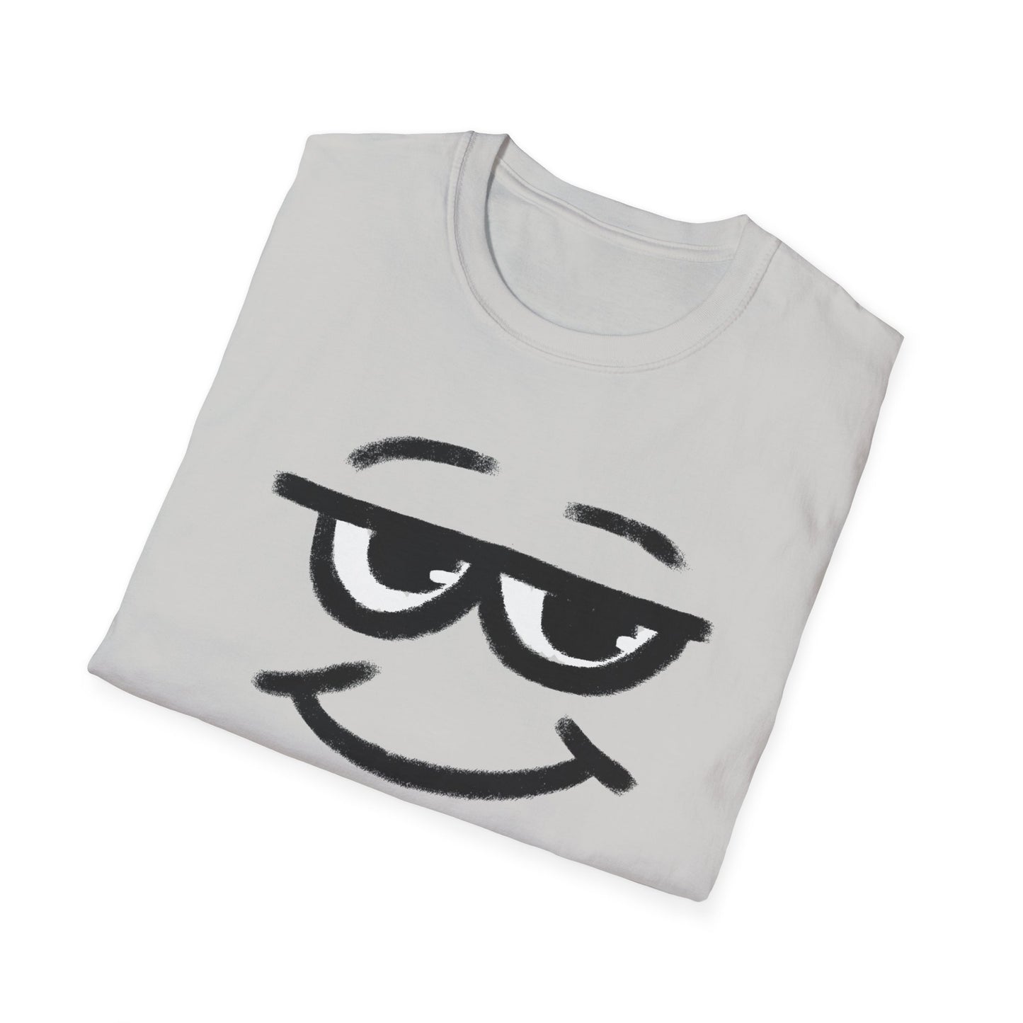 Smirking Sunglasses Face T-Shirt — Cool Minimal Graphic Tee