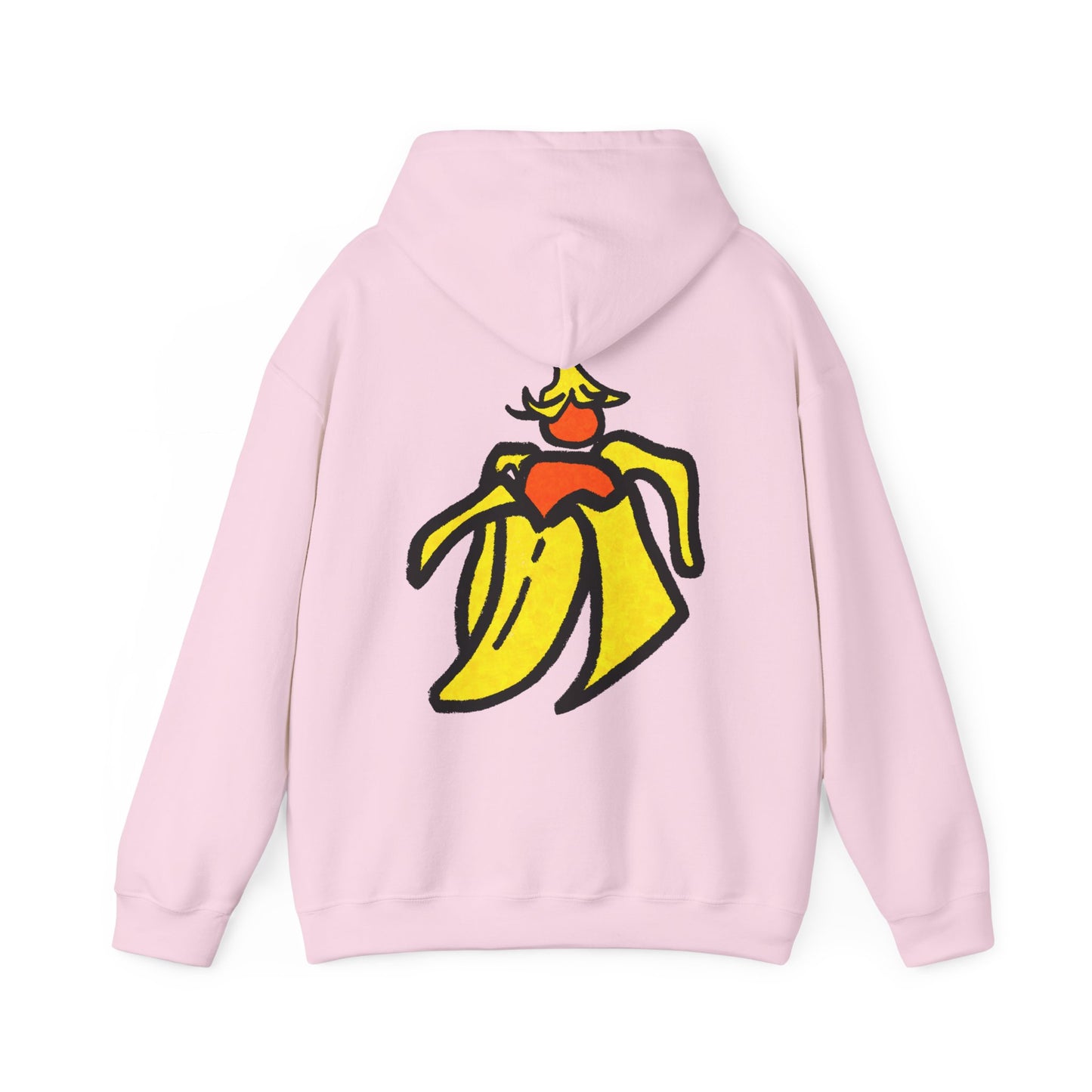 Banana Peel Graphic Hoodie — Playful Retro Fruit Illustration Sweatshirt