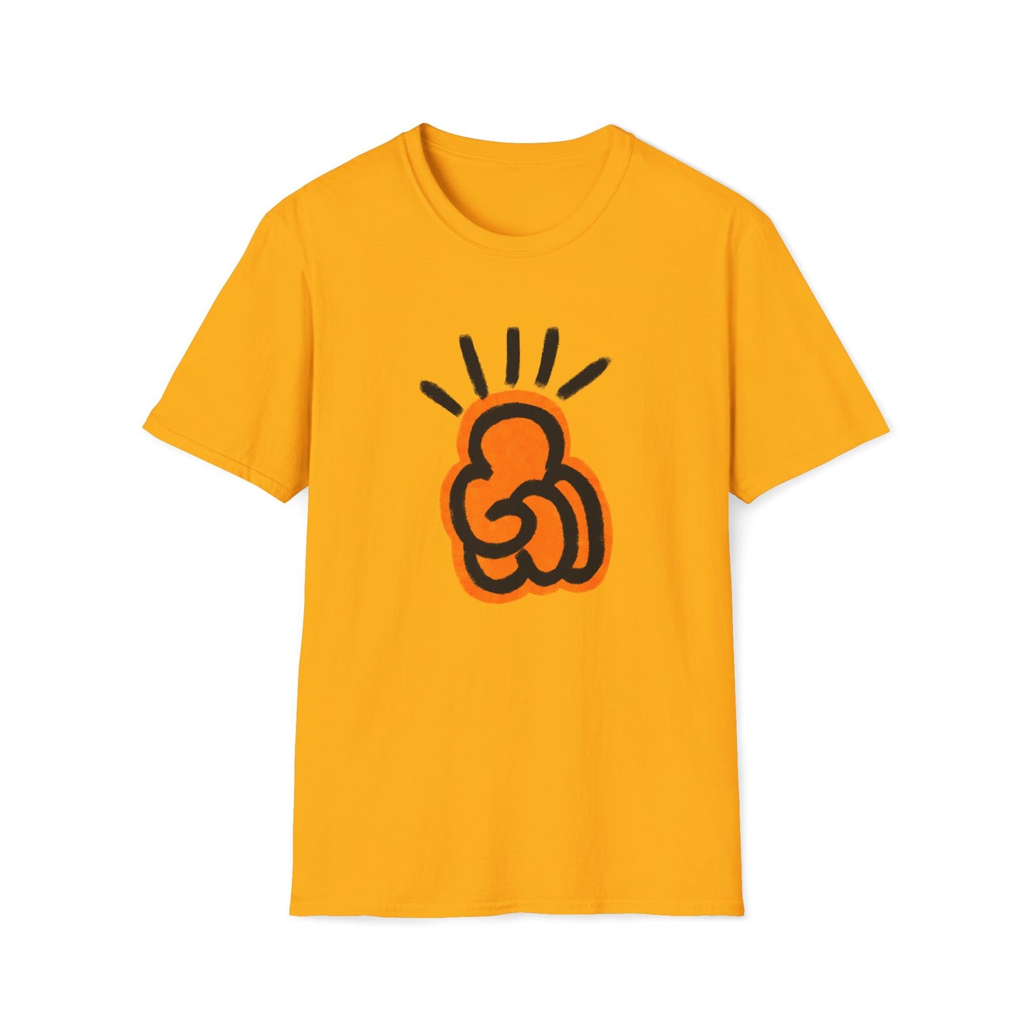 Abstract Orange Knotted Heart T-Shirt