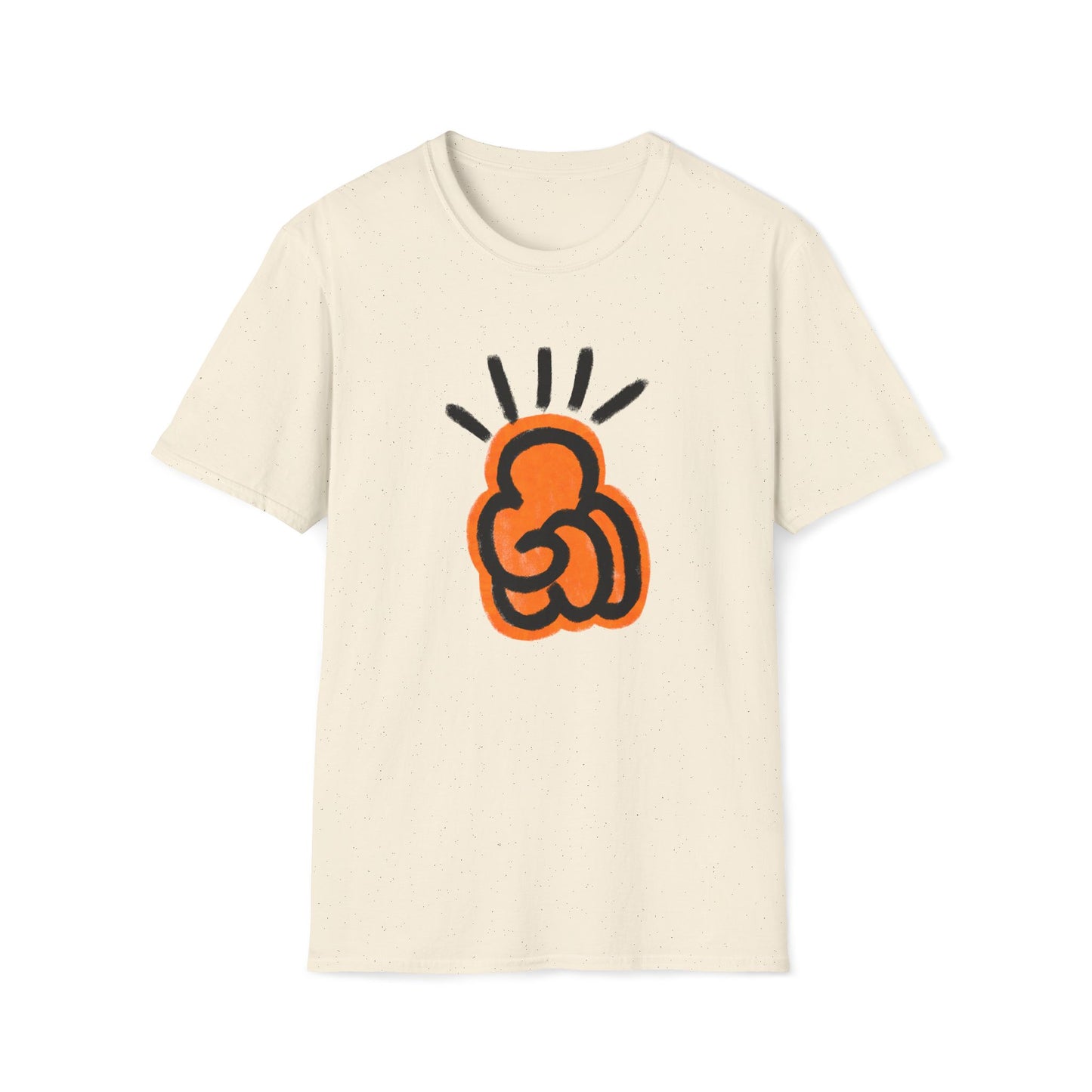 Abstract Orange Knotted Heart T-Shirt