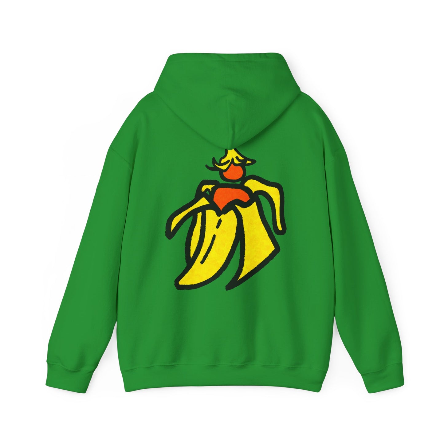 Banana Peel Graphic Hoodie — Playful Retro Fruit Illustration Sweatshirt
