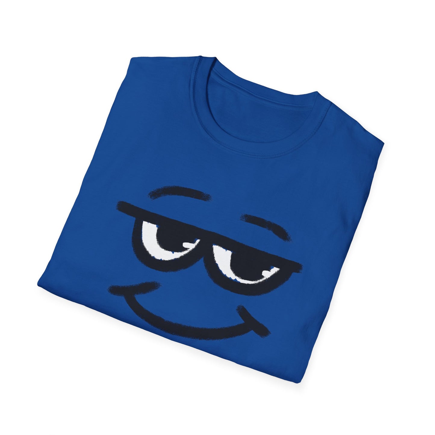 Smirking Sunglasses Face T-Shirt — Cool Minimal Graphic Tee