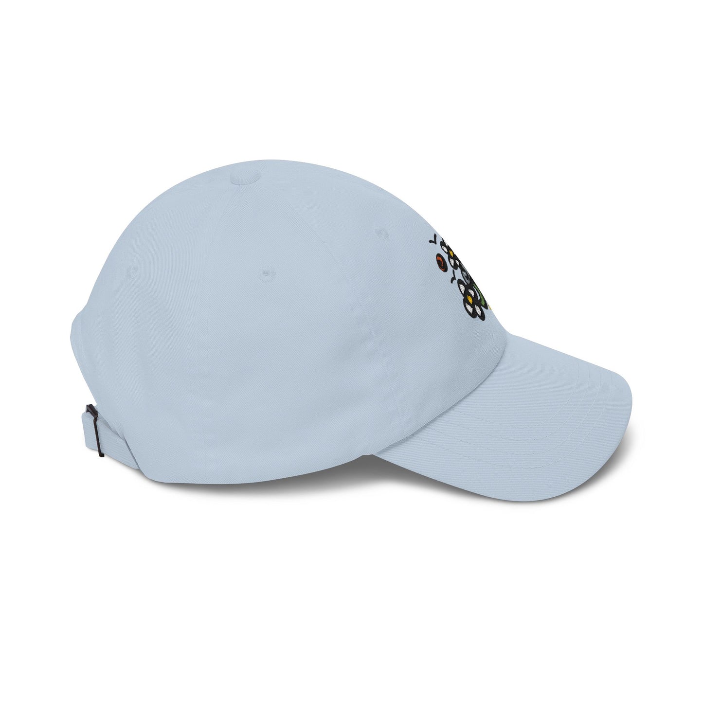 Doodle Daisy Dad Cap — Embroidered Floral Cap