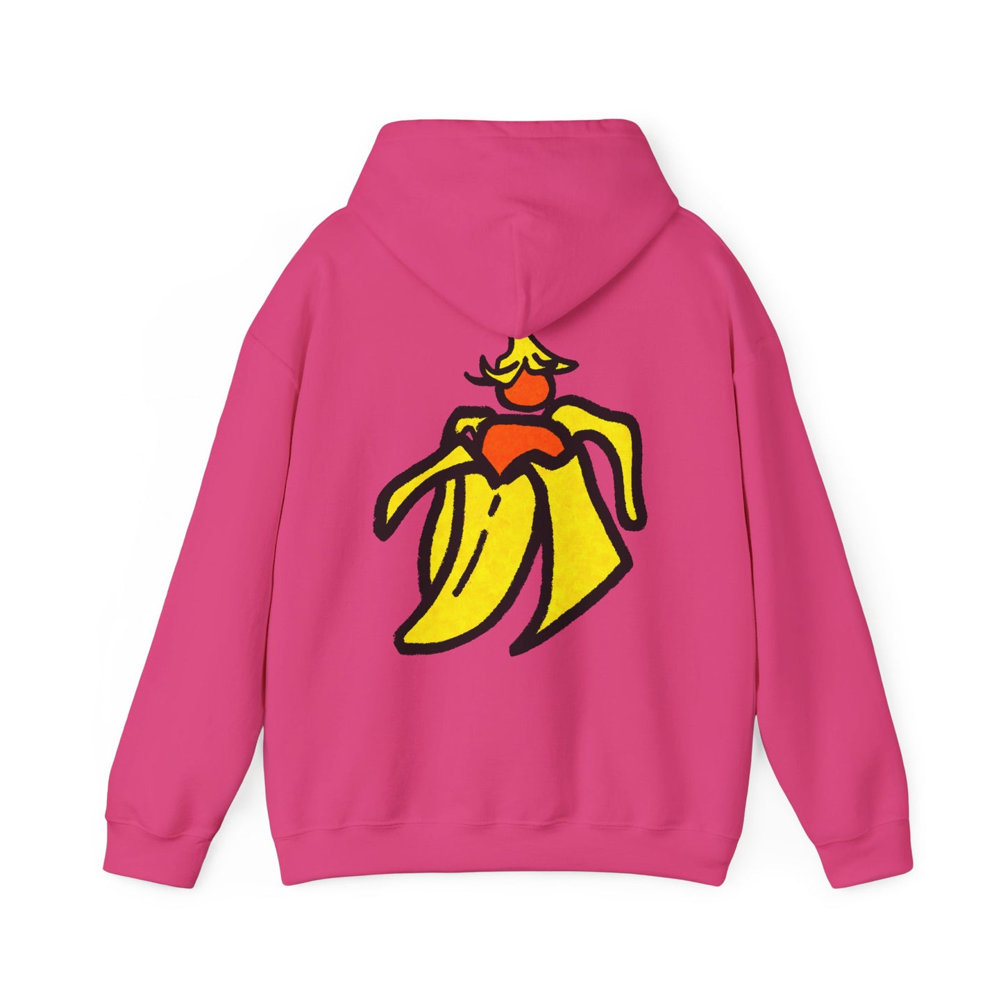 Banana Peel Graphic Hoodie — Playful Retro Fruit Illustration Sweatshirt