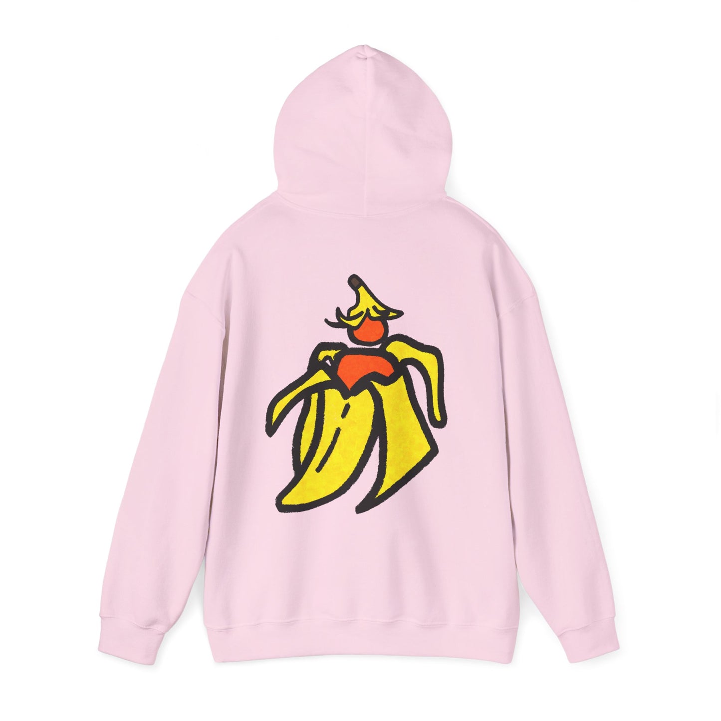 Banana Peel Graphic Hoodie — Playful Retro Fruit Illustration Sweatshirt