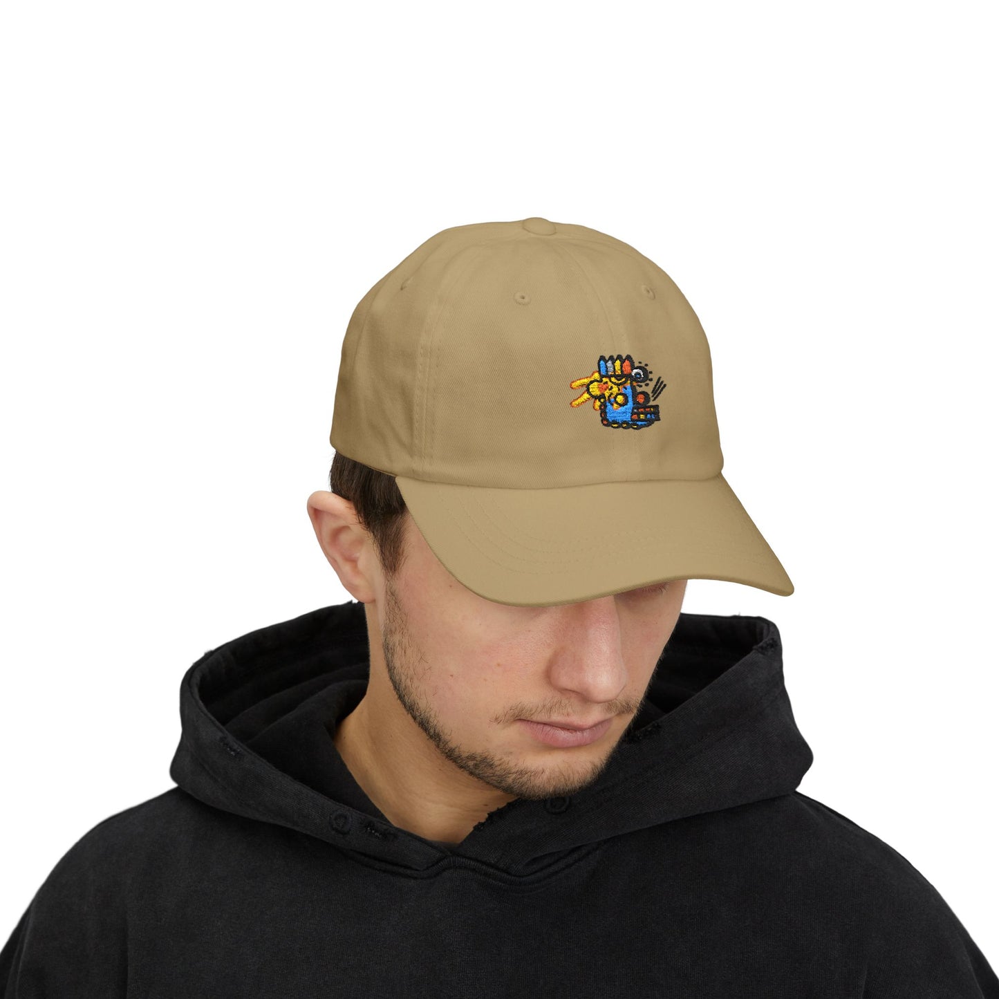 Dad Cap with Colorful Cartoon Skate Bunny Embroidery – Casual Baseball Hat for Kids & Teens